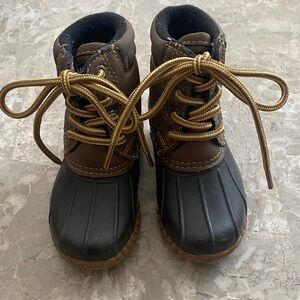 Nautica Kids Brown and Black Rain Boots